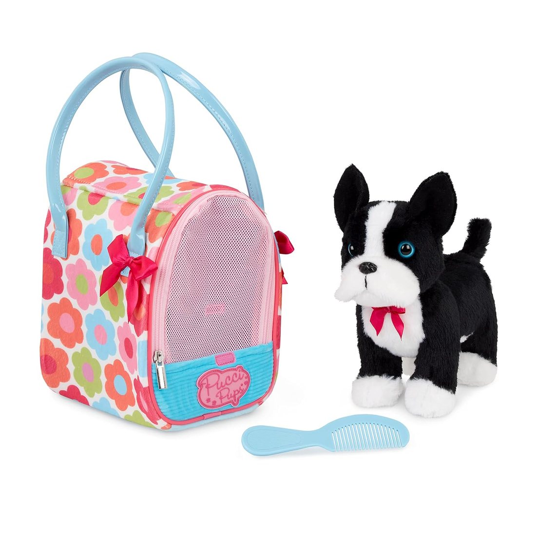 Floral Glam Bag & Boston Terrier