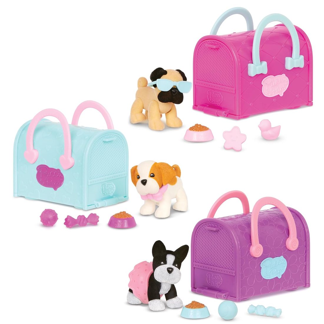 Surprise Trio: Boston Terrier, Pug & Shih Tzu